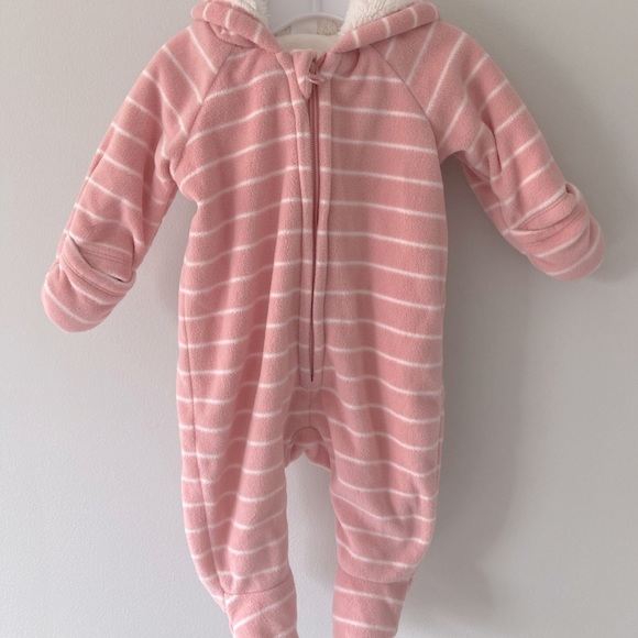 Old Navy Other - Old Navy Baby Girl Hooded Thermal Winter One Piece